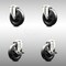 Service Caster 5 Inch 316SS Hard Rubber Wheel Swivel Bolt Hole Caster Brakes SCC, 2PK SCC-SS316BH20S514-HRS-2-TLB-2 - alternate 1